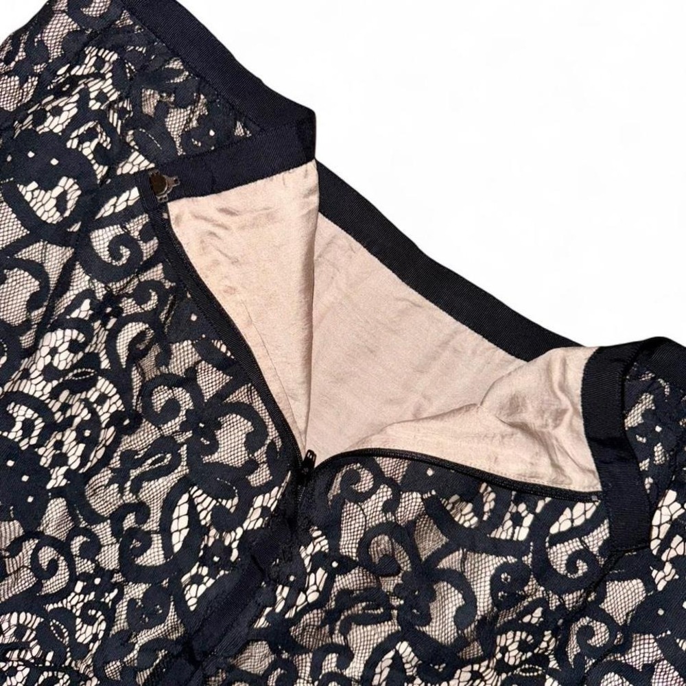 Black lace mini Shirt Ladies 14P by Anne Taylor Loft NWT - Picture 3 of 7